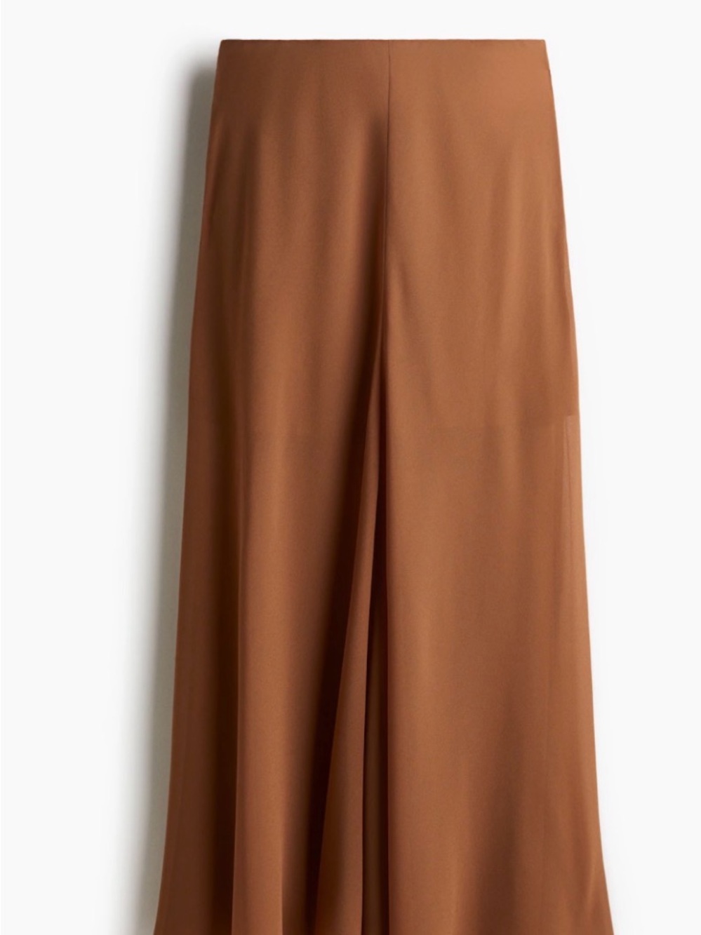 H&M NWT Sheer Maxi Skirt in Chestnut